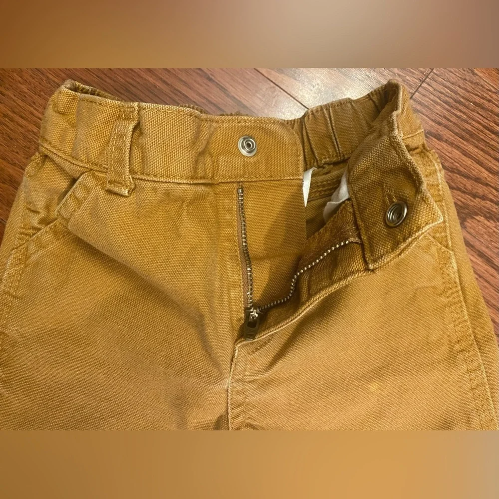 Carhartt Carpenter Jeans Sz 18 Months Brown Elastic Waist 6 Pockets